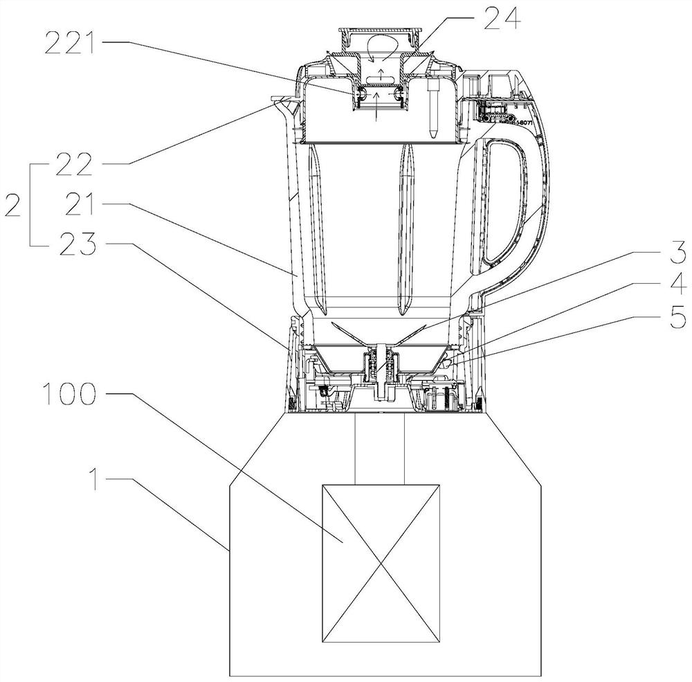 Food processor with good noise reduction effect