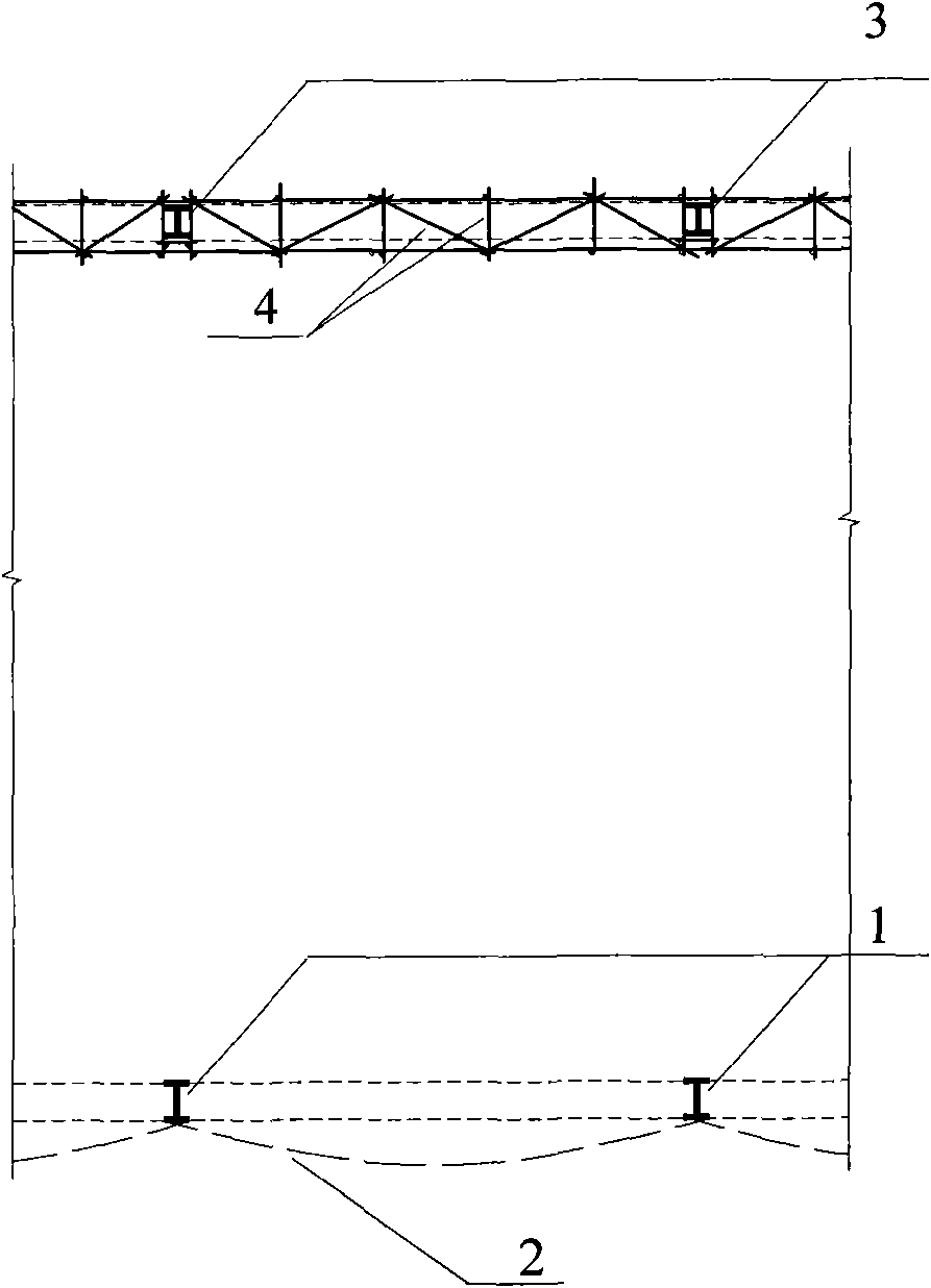 Method for installing pipeline scaffold of steel roof equipment and rigid suspended scaffold