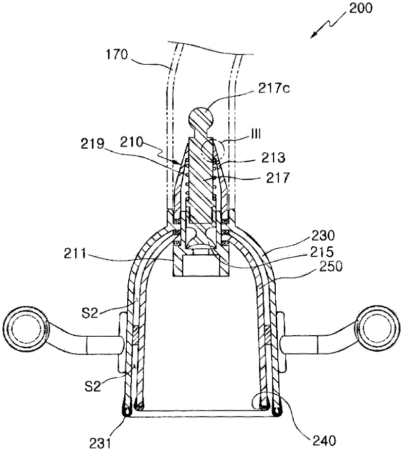Massage device and dual-structure massage tank for massage device