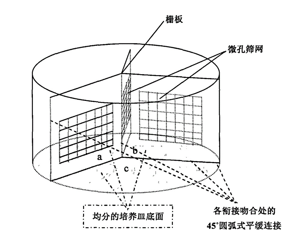 Microporous grid plate separation type multi-tissue culture dish