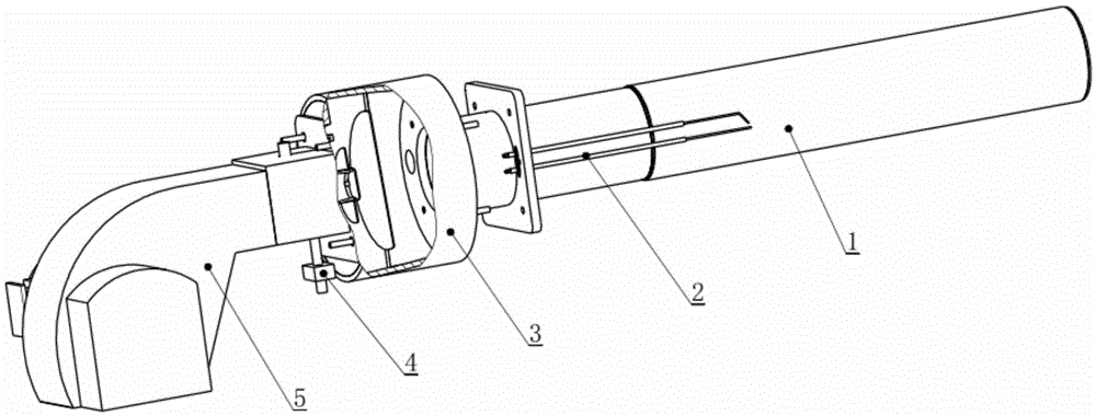 Gas mixing device of burner