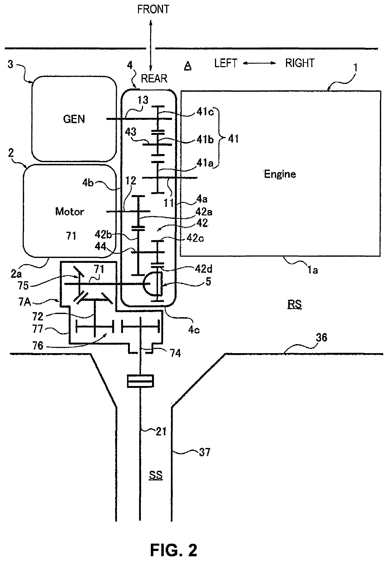 Power transmission device for four wheel drive vehicle