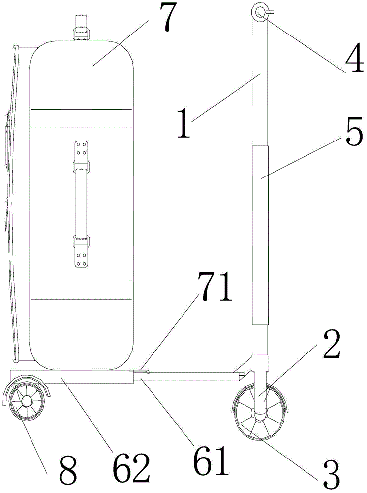 Front-drive foldable bicycle and luggage integrated device