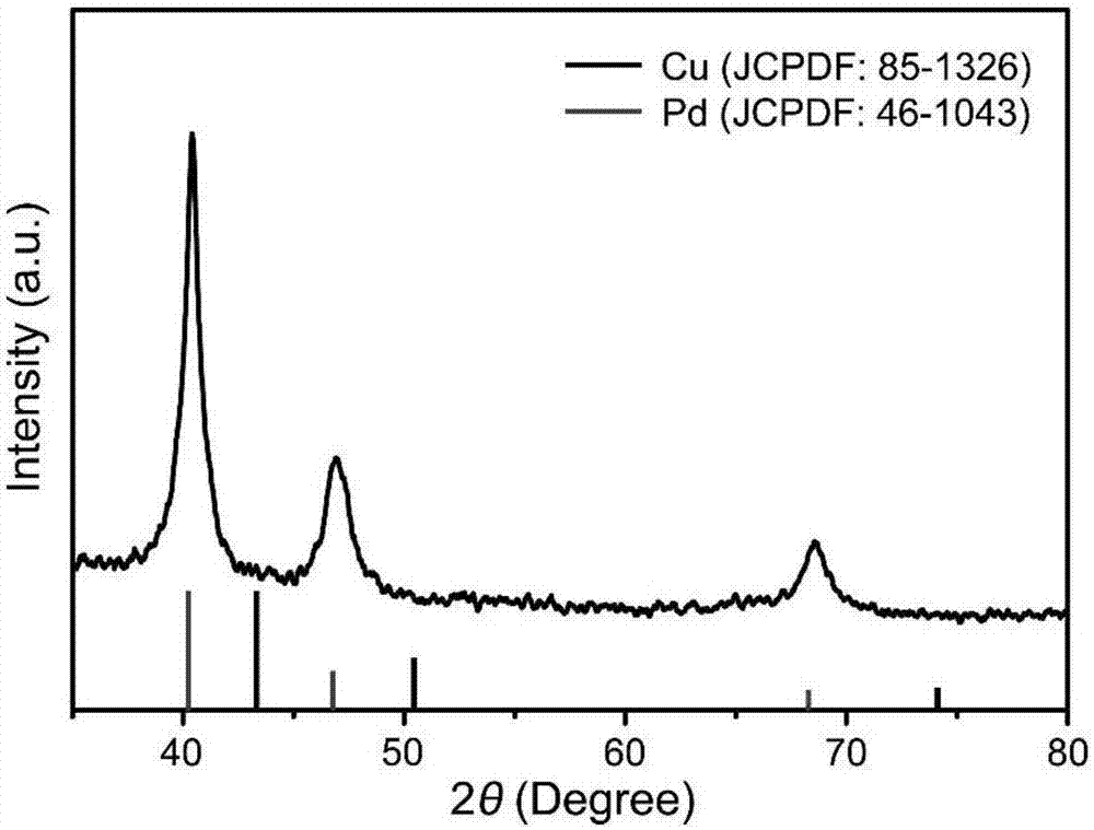 CuPd metal nano catalyst, and preparation and applications thereof