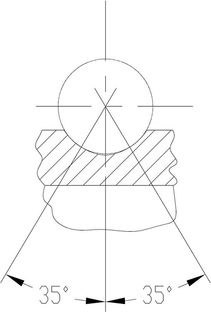 Integrated four-point contact ball bearing with heart-shaped roller paths