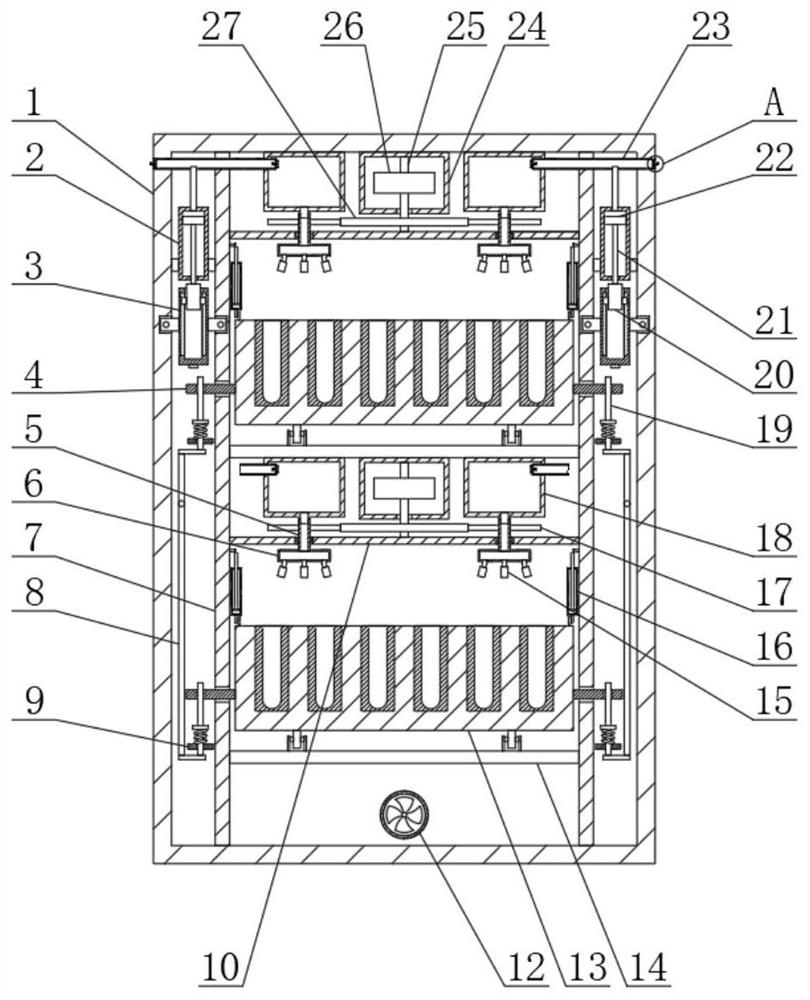 Box type biological reagent storage device and application method thereof