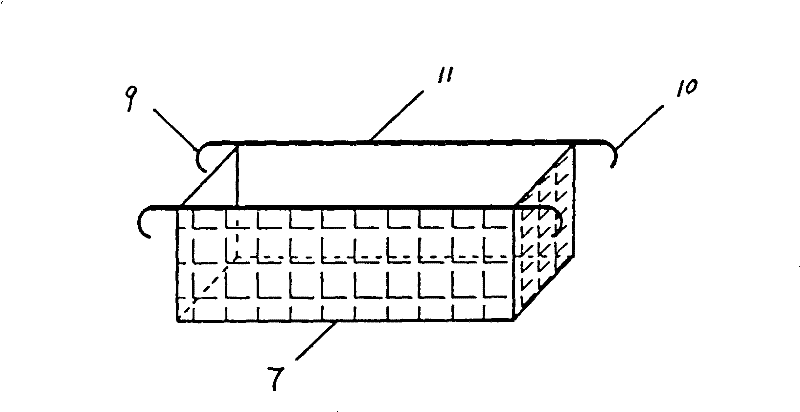 Hanging type high-density ecological shrimp farming and water purification device