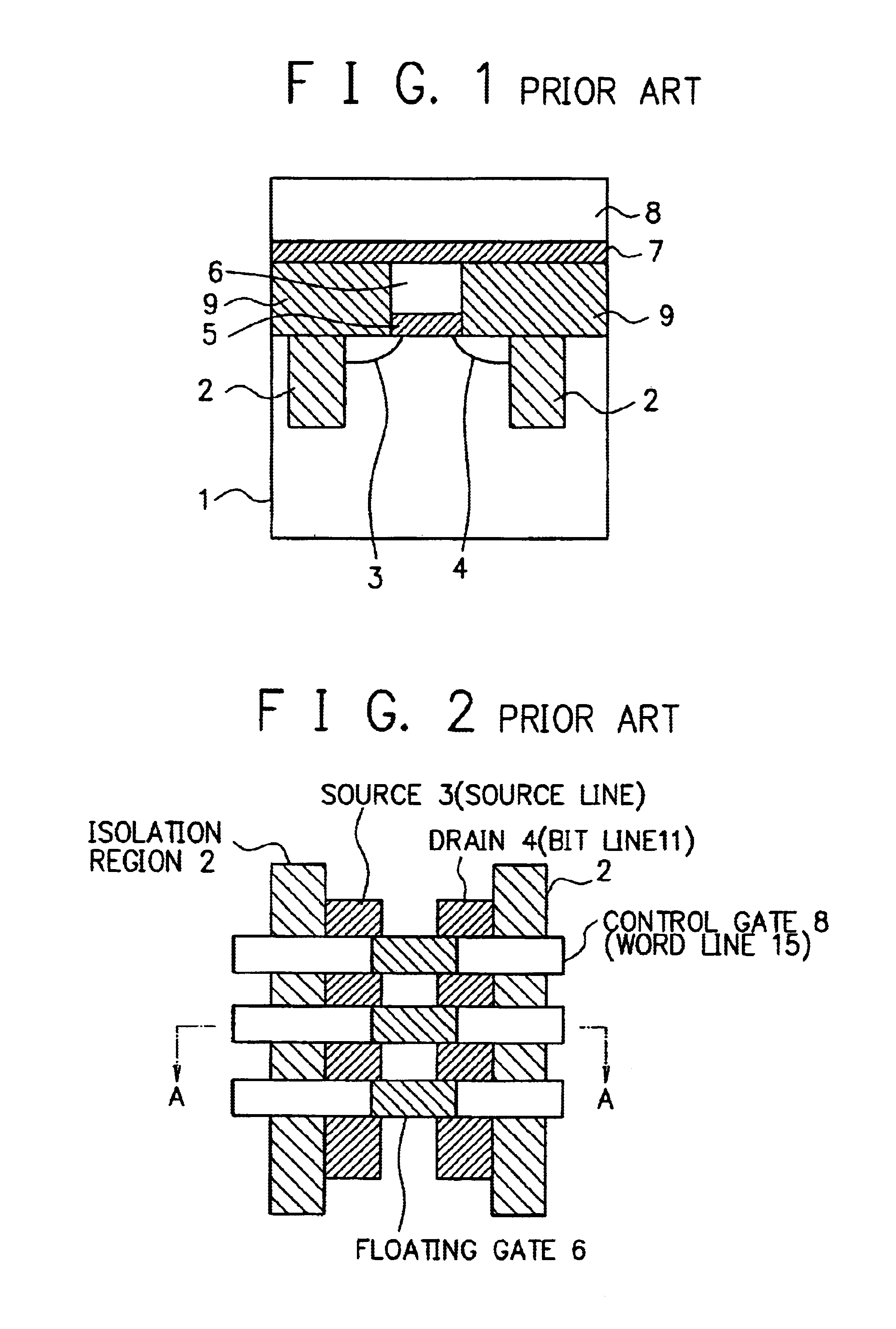 Non-volatile flash memory having a specific difference between source/floating gate and drain/floating gate overlapped portions