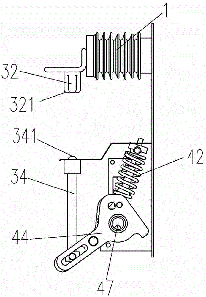 Operating mechanism and direct-operated grounding switch using operating mechanism