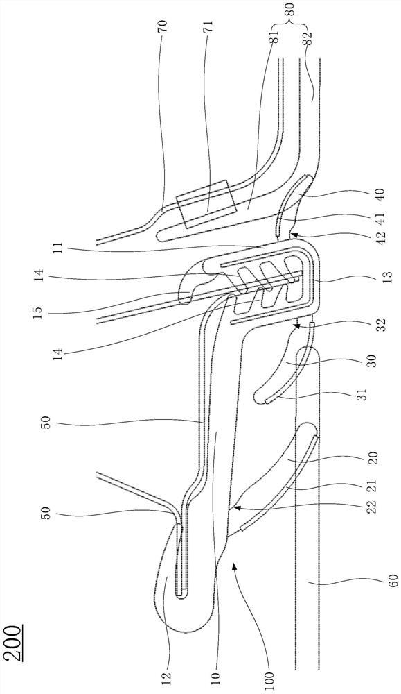 Car window glass guide rail structure, car door and car