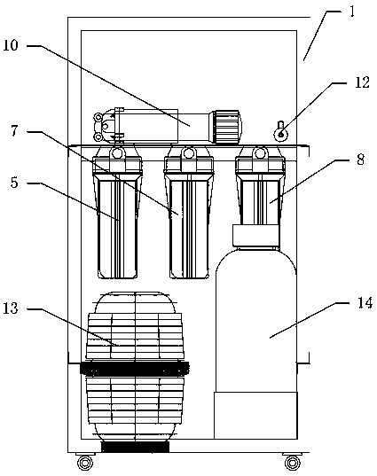 A deionized water preparing machine