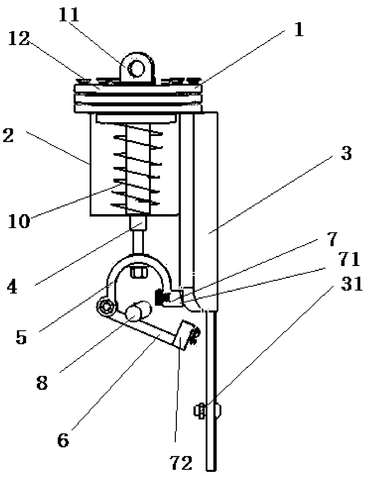 A wire-abandoning protection pole device for distribution lines
