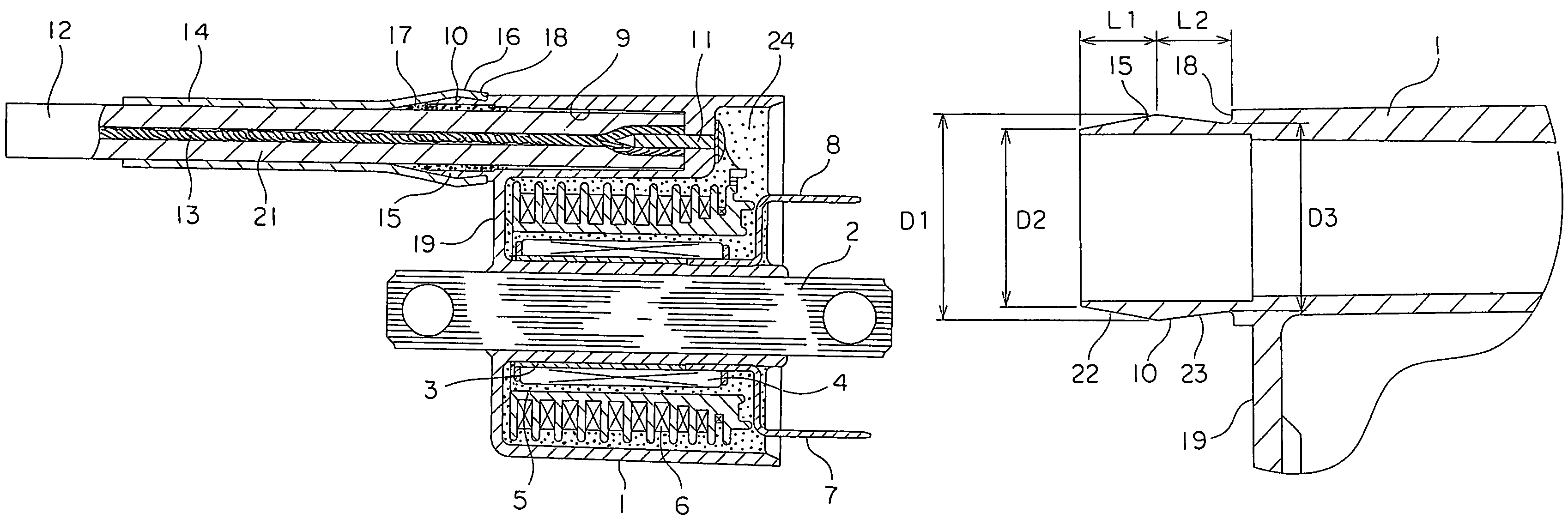 Internal combustion engine ignition coil apparatus