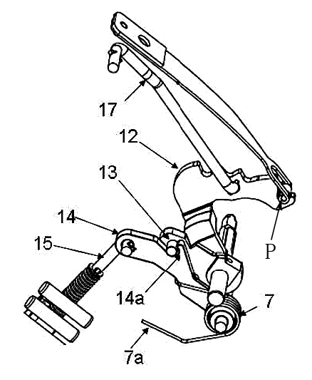 Parking and braking mechanism of automobile gear box