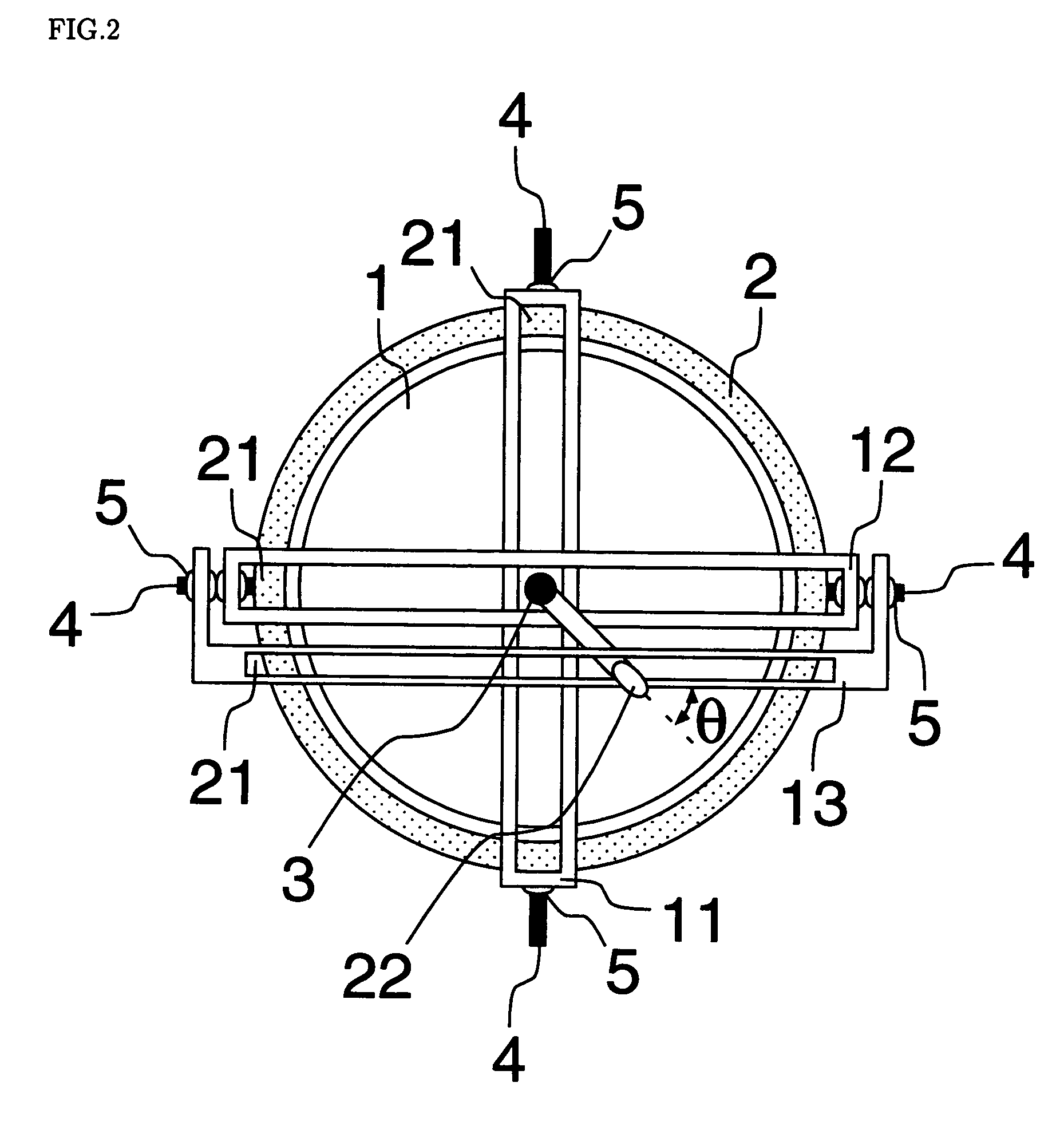 Rotation system with three degrees of freedom and application of the same
