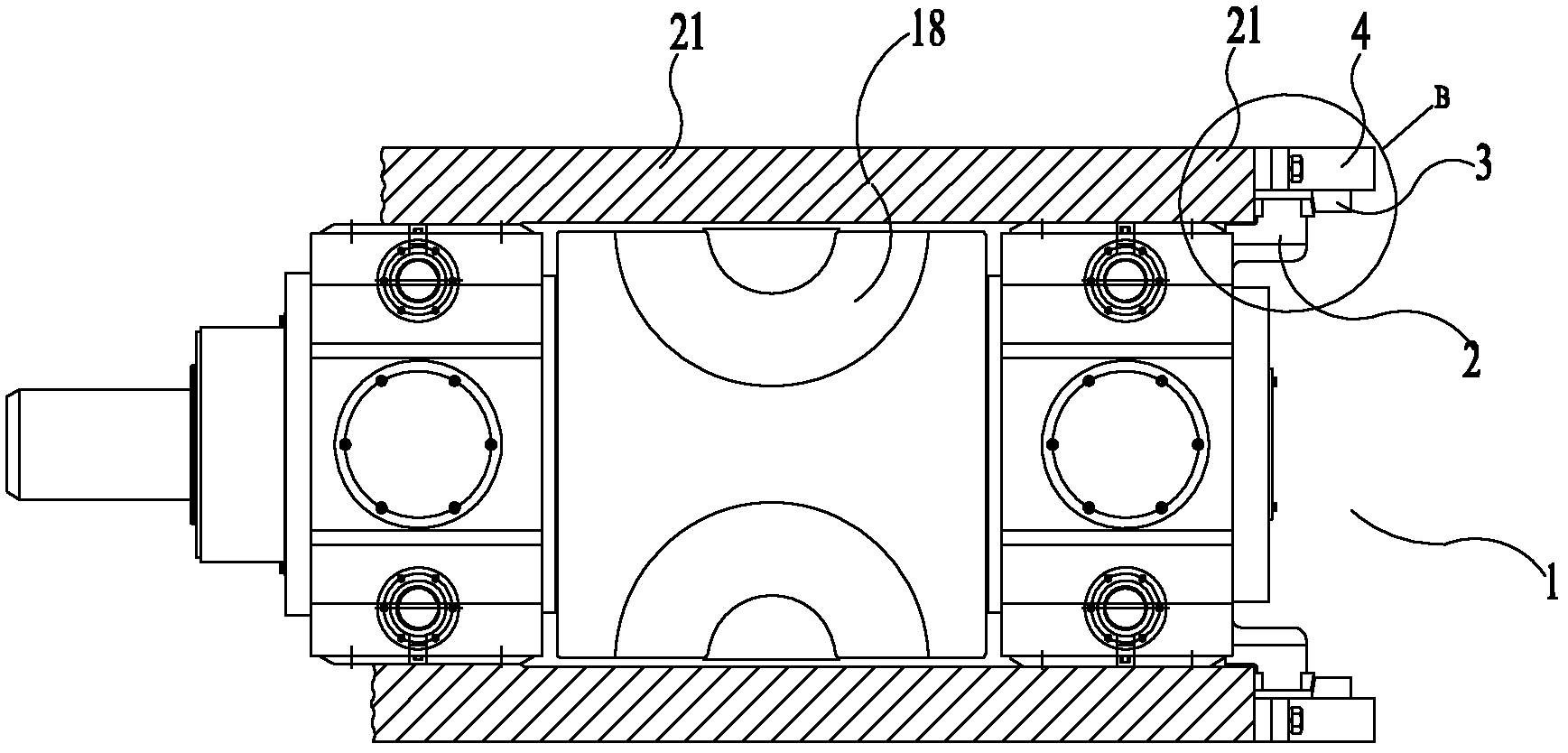 Two-roll tandem pipe mill and roll framework locking device thereof