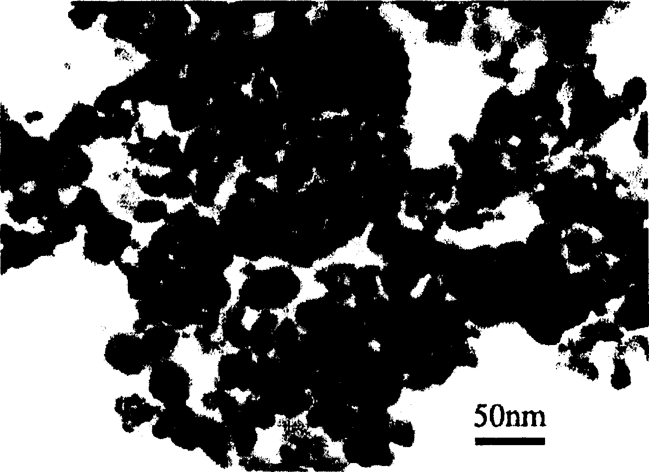 Prepn process of nanometer tin dioxide particle with homogenous particle size