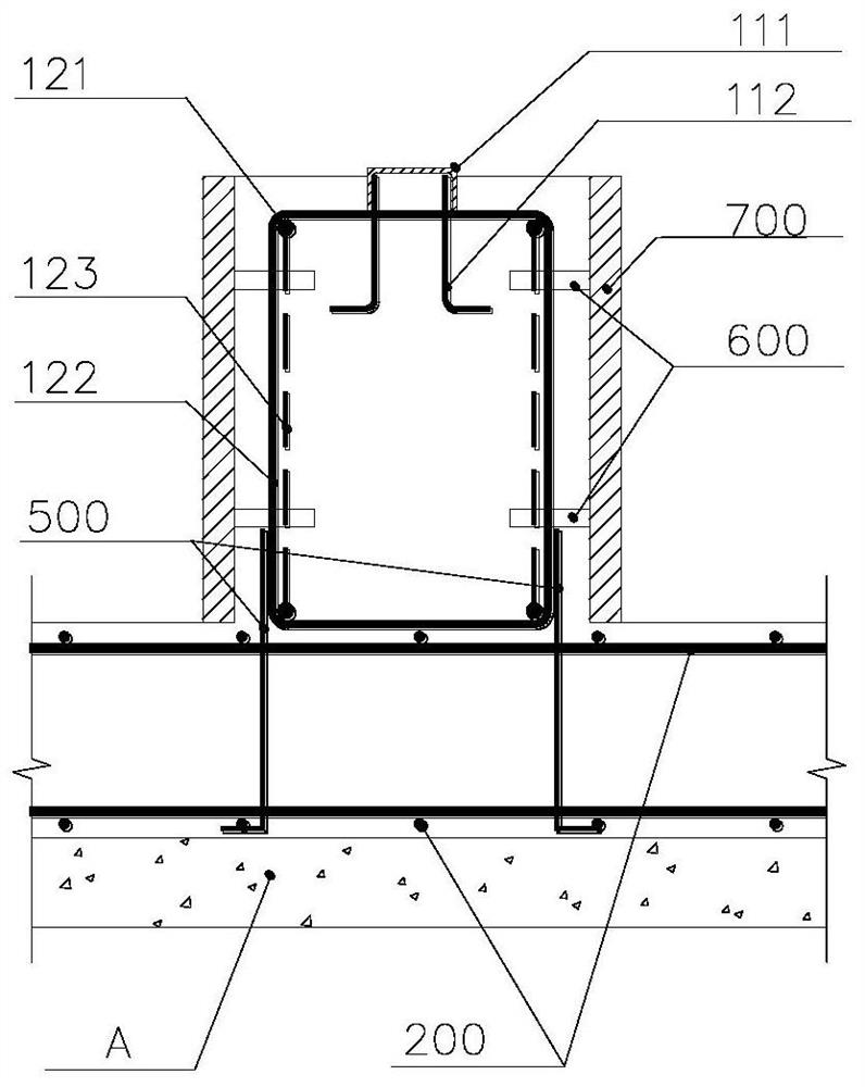 Prefabricated foundation embedded structure and installation method thereof