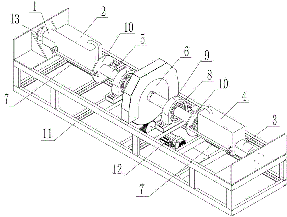 Dynamic loading platform for communication sliding ring of wind generating set