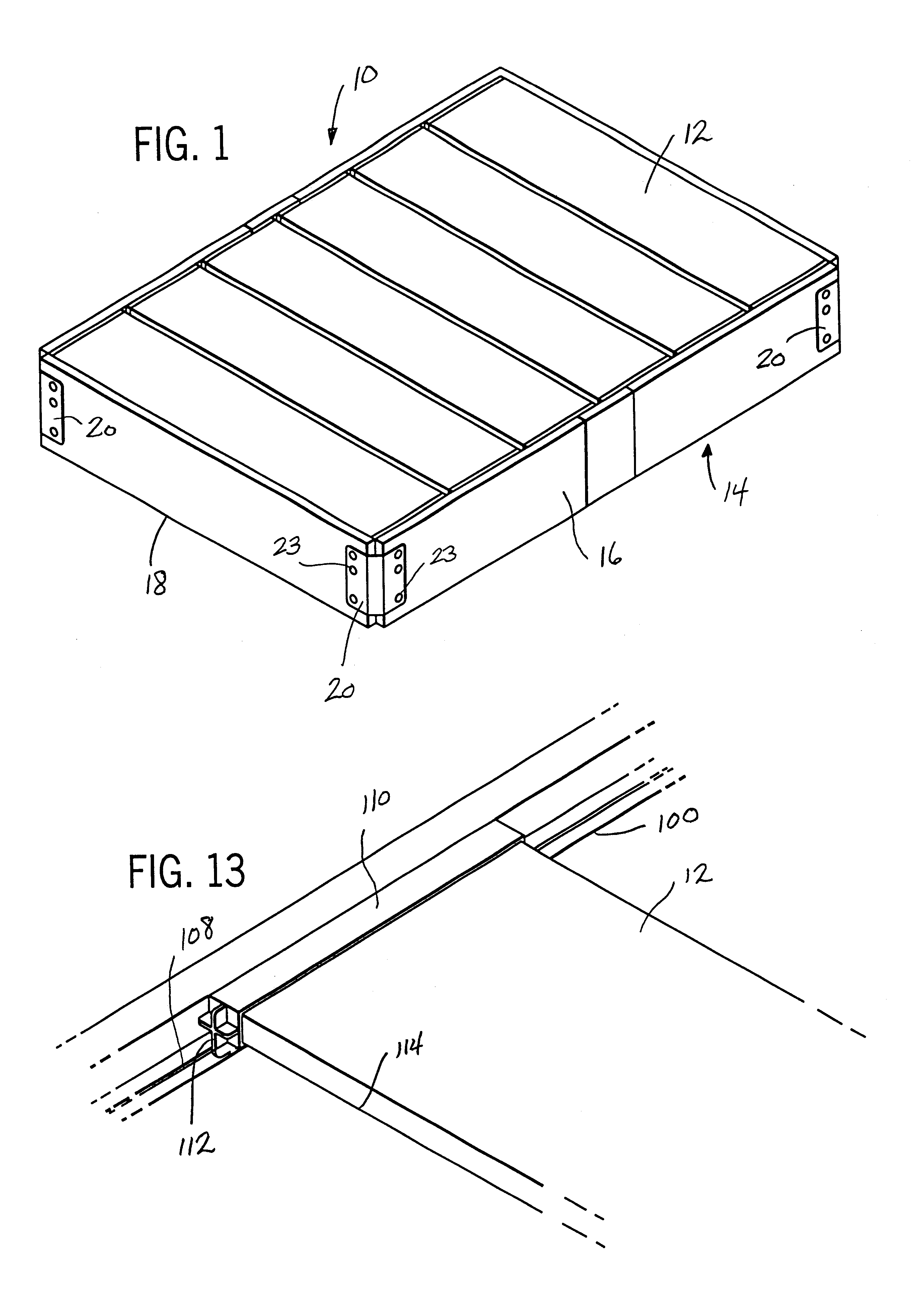 Extruded knock-down plastic bed frame assembly