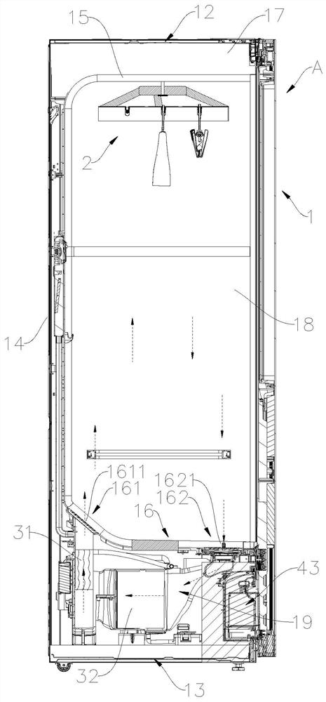 Ring type swinging device and clothes care machine