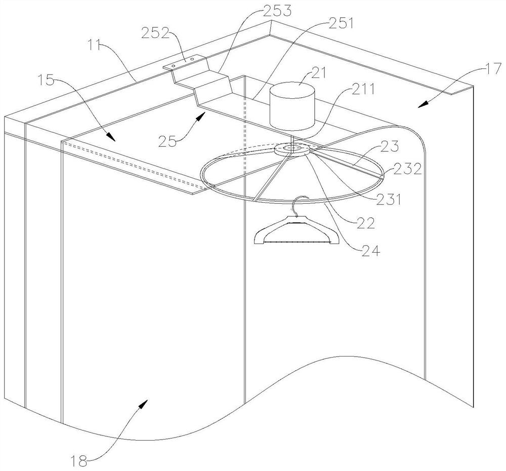 Ring type swinging device and clothes care machine