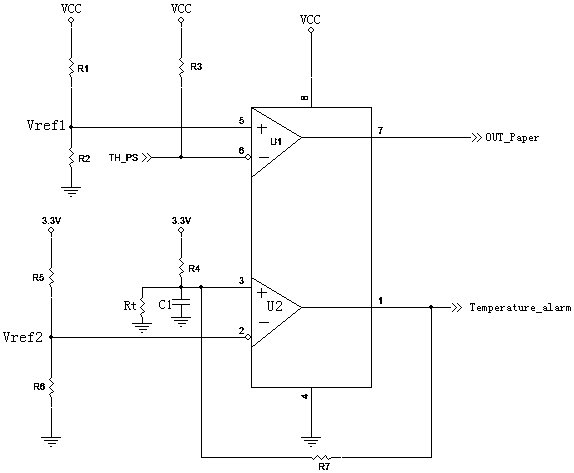 Thermal print head temperature control circuit and thermal printer