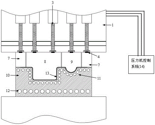 A hot stamping device for quenching control