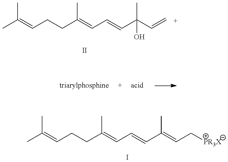 Preparation method of 3,7,11-trimethyldodec-2,4,6,10-tetraene-1-yl-phosphonic salt