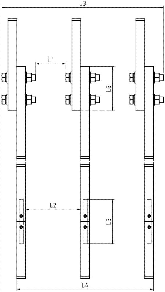 Construction method for reducing the temperature rise at the lap joint of electrical busbars