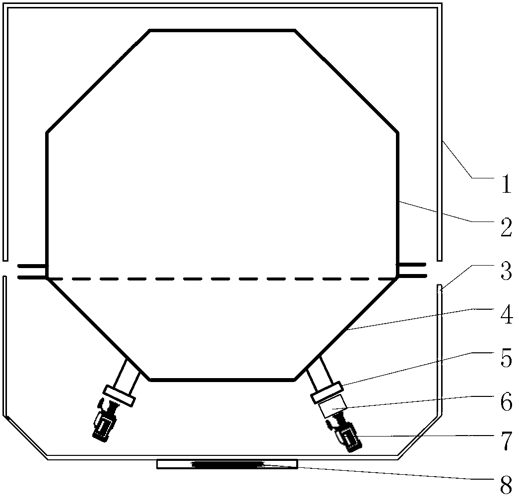 Novel door body structure of vacuum film plating equipment