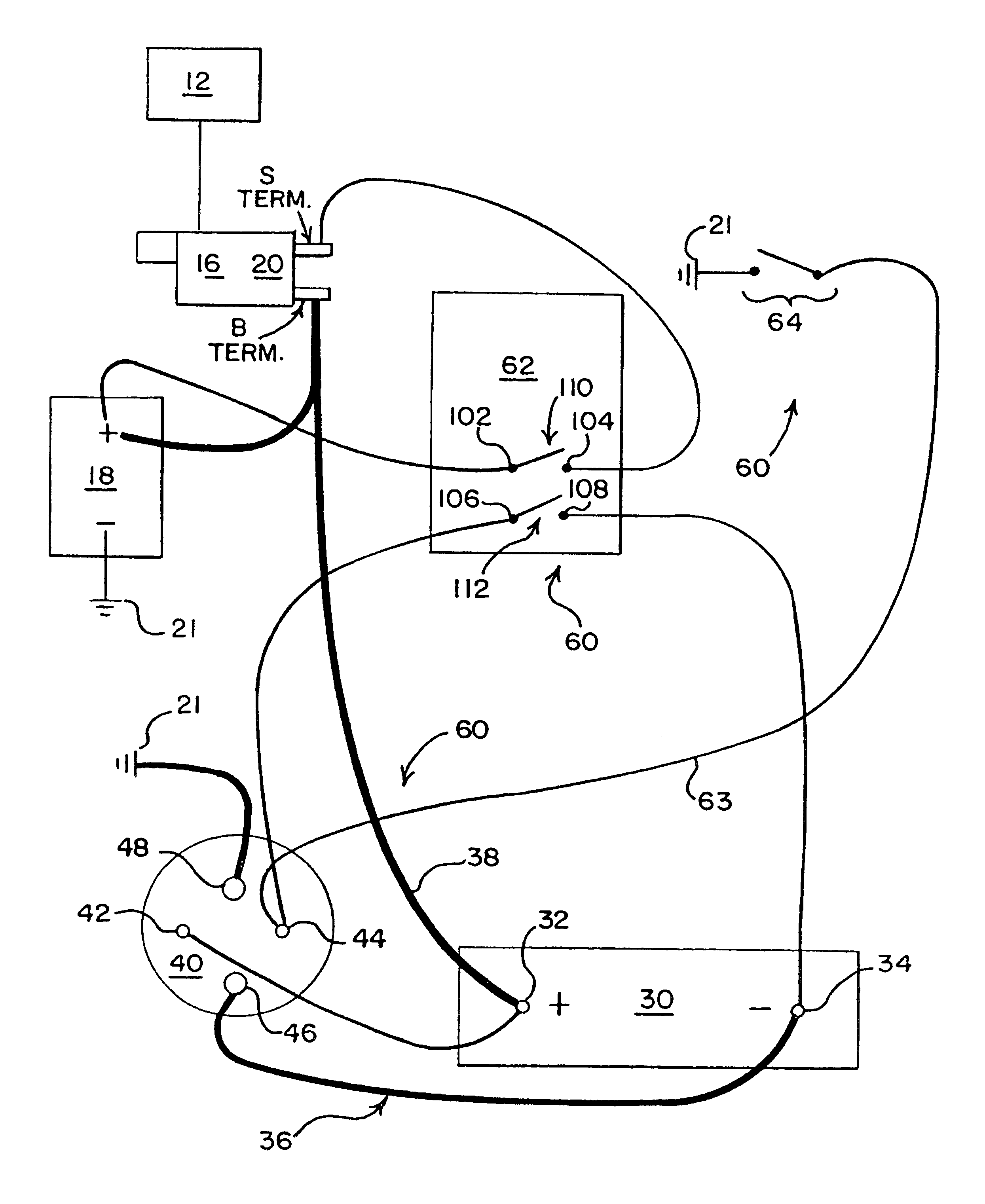 Vehicle with switched supplemental energy storage system for engine cranking