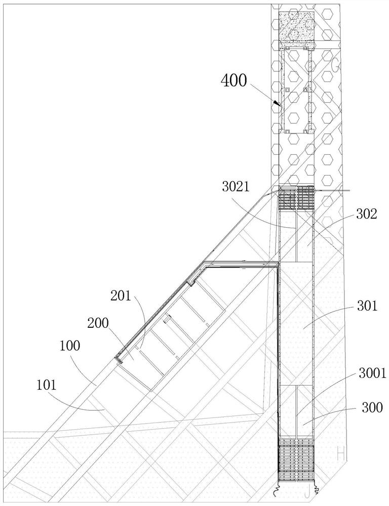 Construction site car washing structure applied to inner support