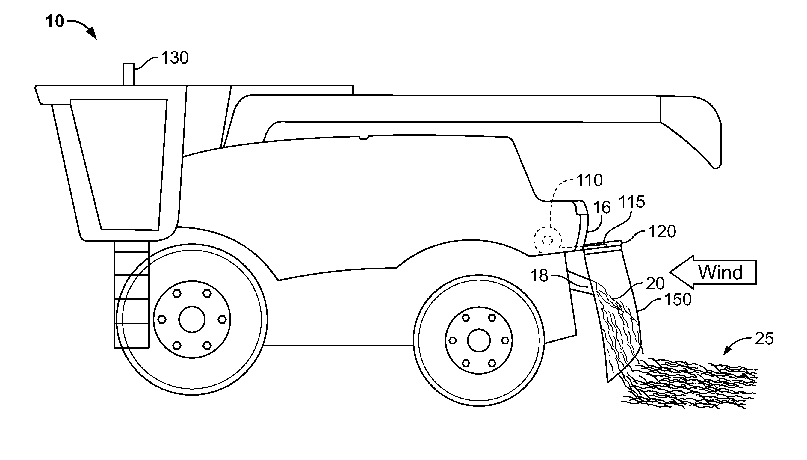 Air curtain discharge protection for an agricultural harvester