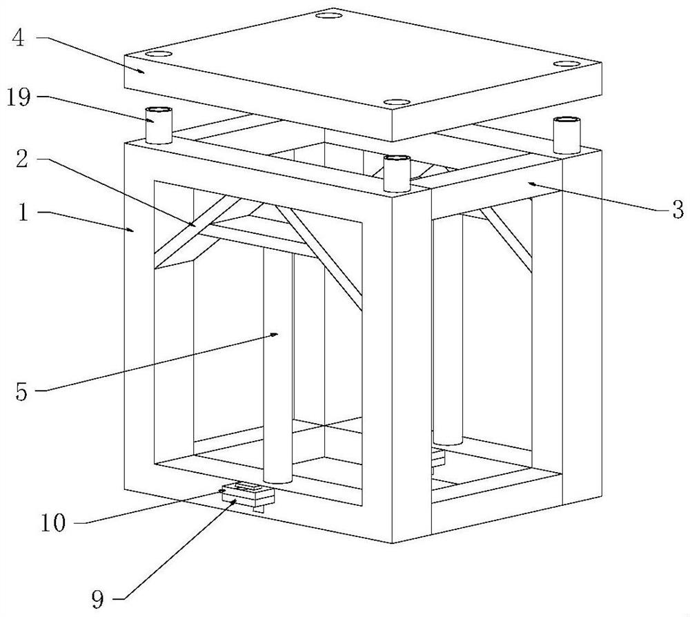 Road and bridge steel mould structure with high supporting performance