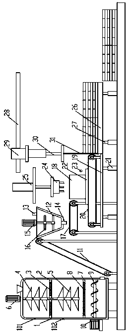 A building material forming device for automatic feeding