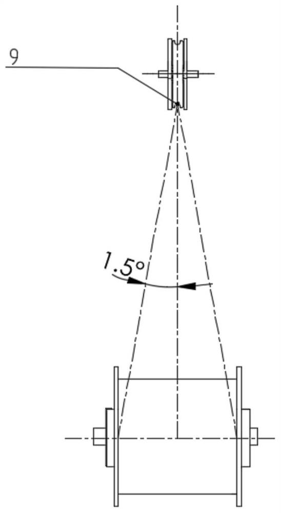 Pendulum type automatic rope arranging device