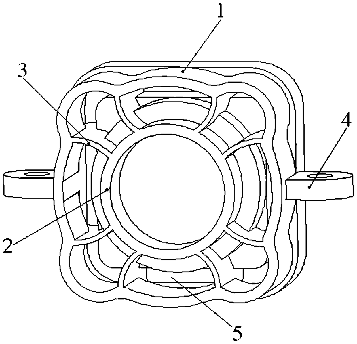 Shock-absorbing seat and electromagnetic tea stove