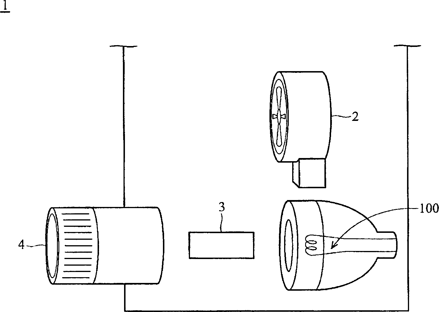 Projector, bulb assembly and wind-guiding sheet