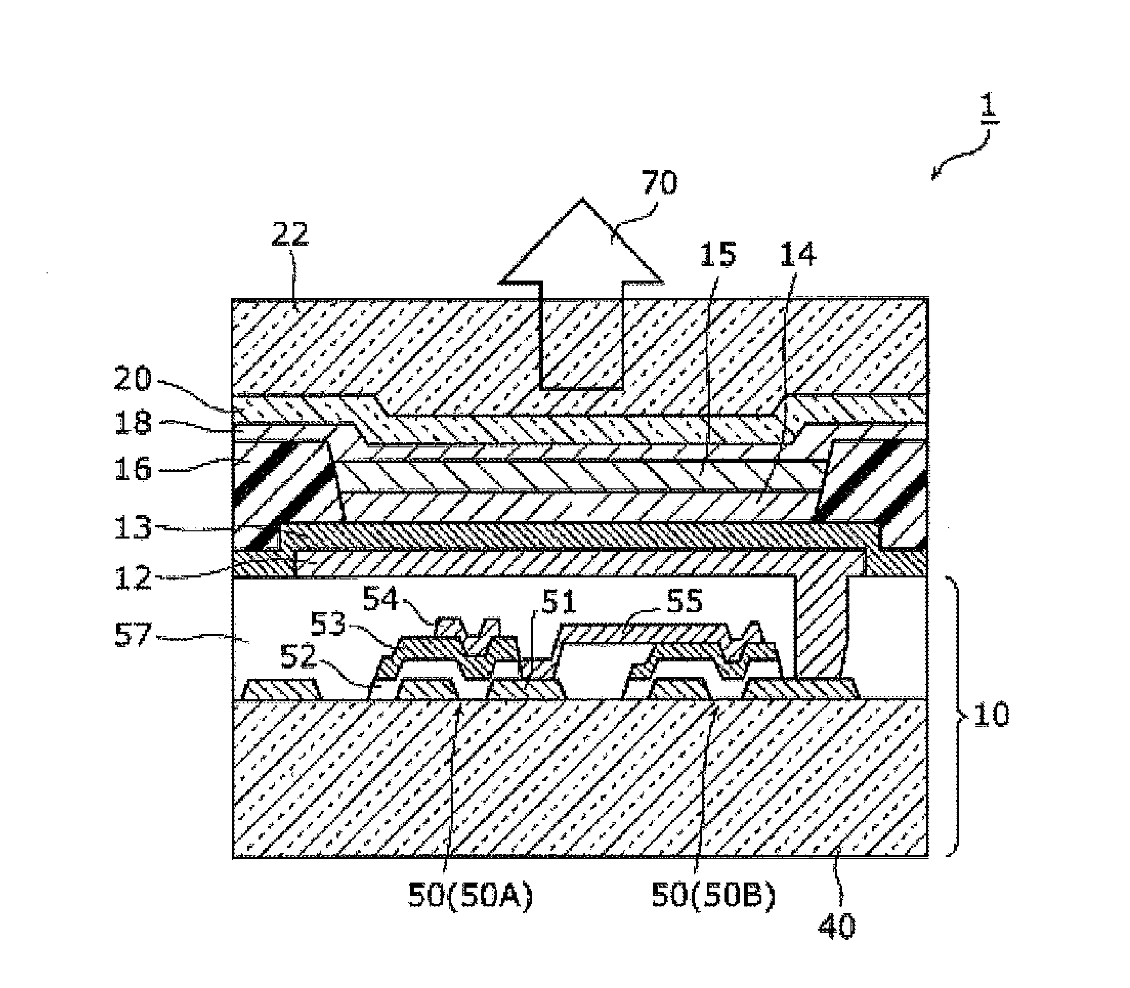 Organic EL device and method for manufacturing same