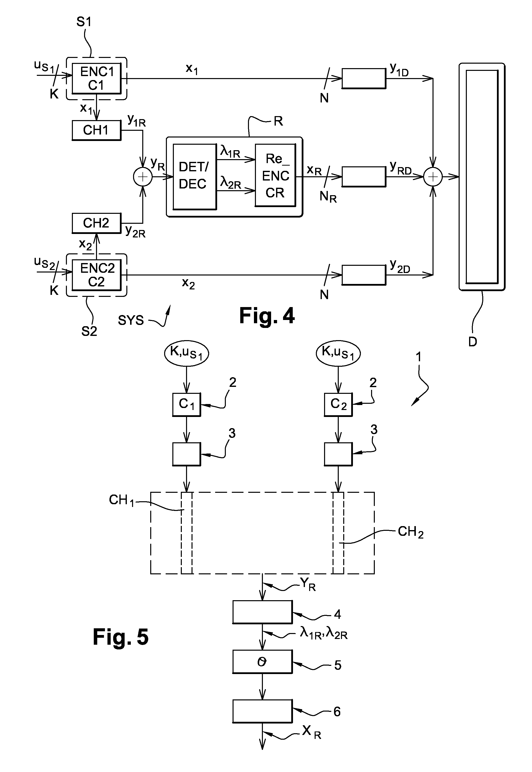 Method of transmitting a digital signal for a MARC system with a full-duplex relay, a corresponding program product and relay device