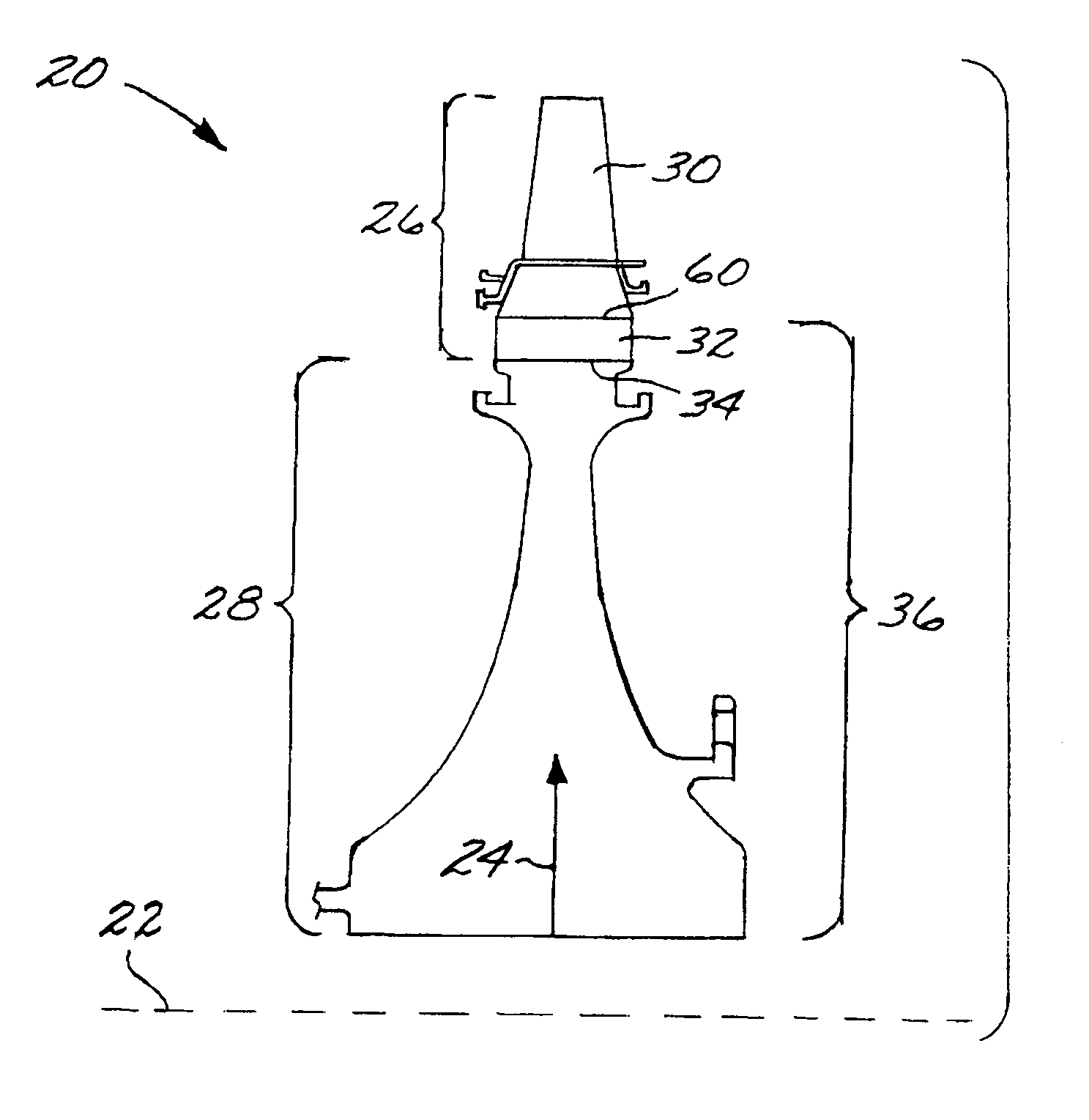 Tri-property rotor assembly of a turbine engine, and method for its preparation