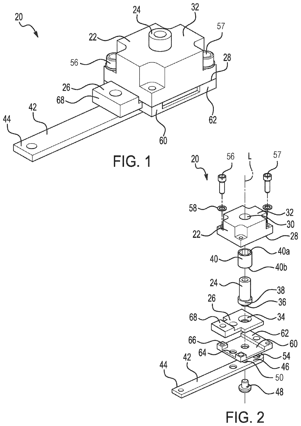 High power, single-use electrical switch