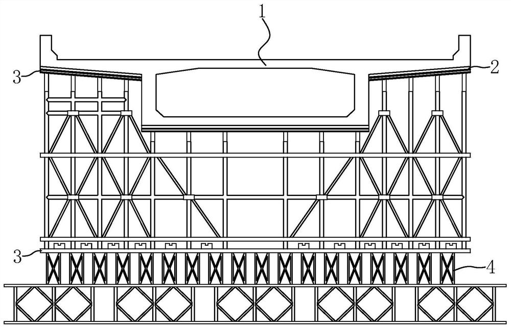 Construction method for dismantling large-span pre-stressed cast-in-place box girder