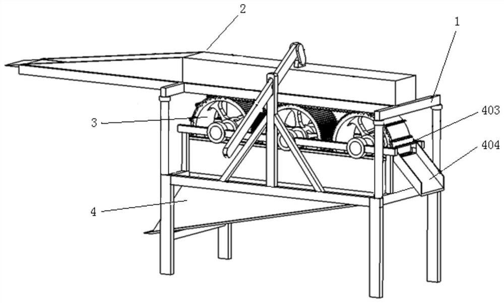 A multi-tooth banana stem fiber extraction machine with scraping belt