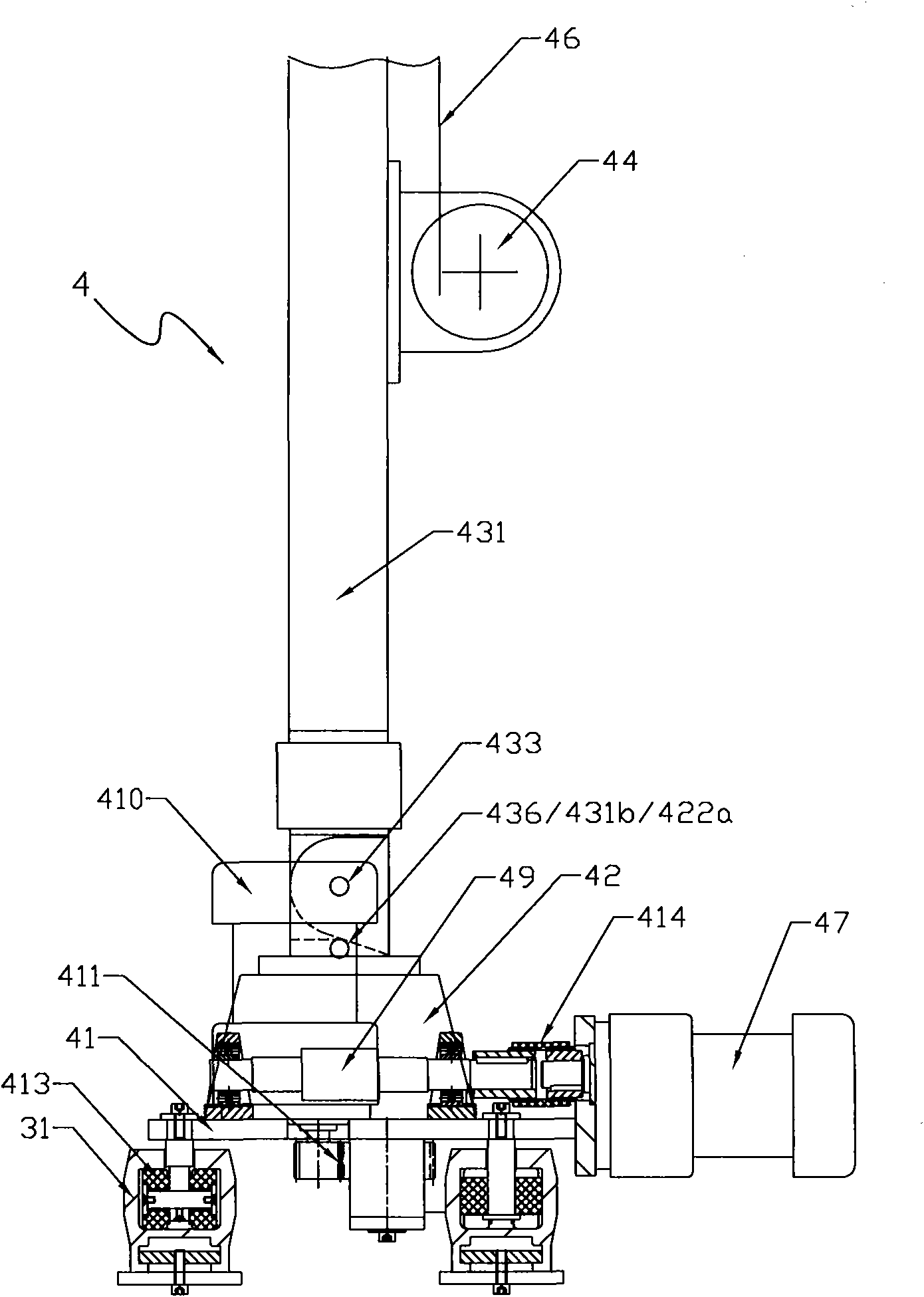 Lifting working platform with lifting device