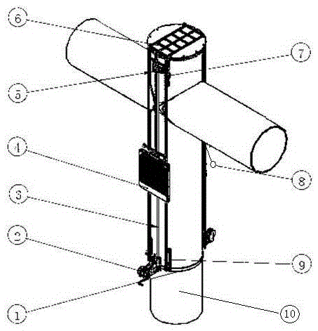 A method and device for X-ray transillumination using a gis cylinder as a support