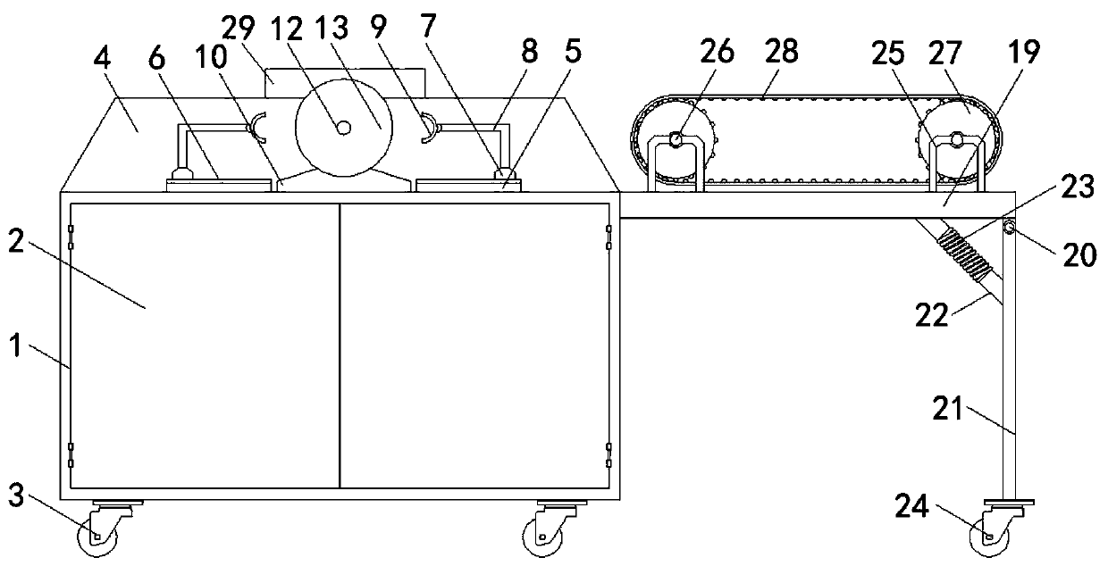 Quick-dismantling type anti-placing-deviation grinding tool for integrated circuit board production