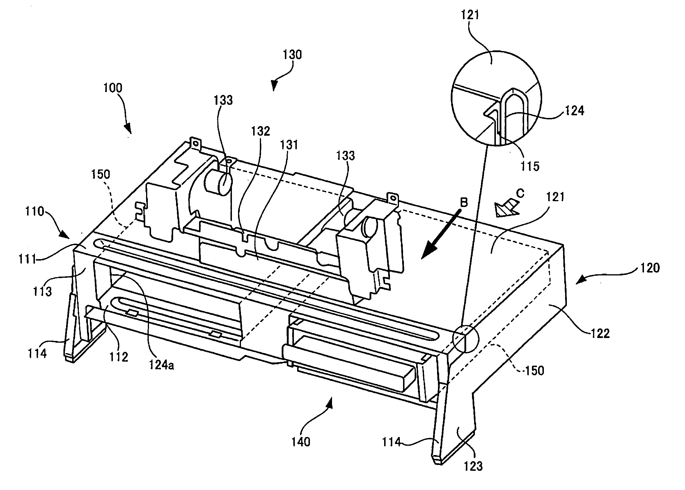 Casing structure and electronic device