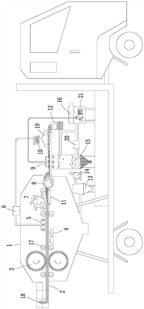 A cleaning device and method for resource recovery of waste filter bags